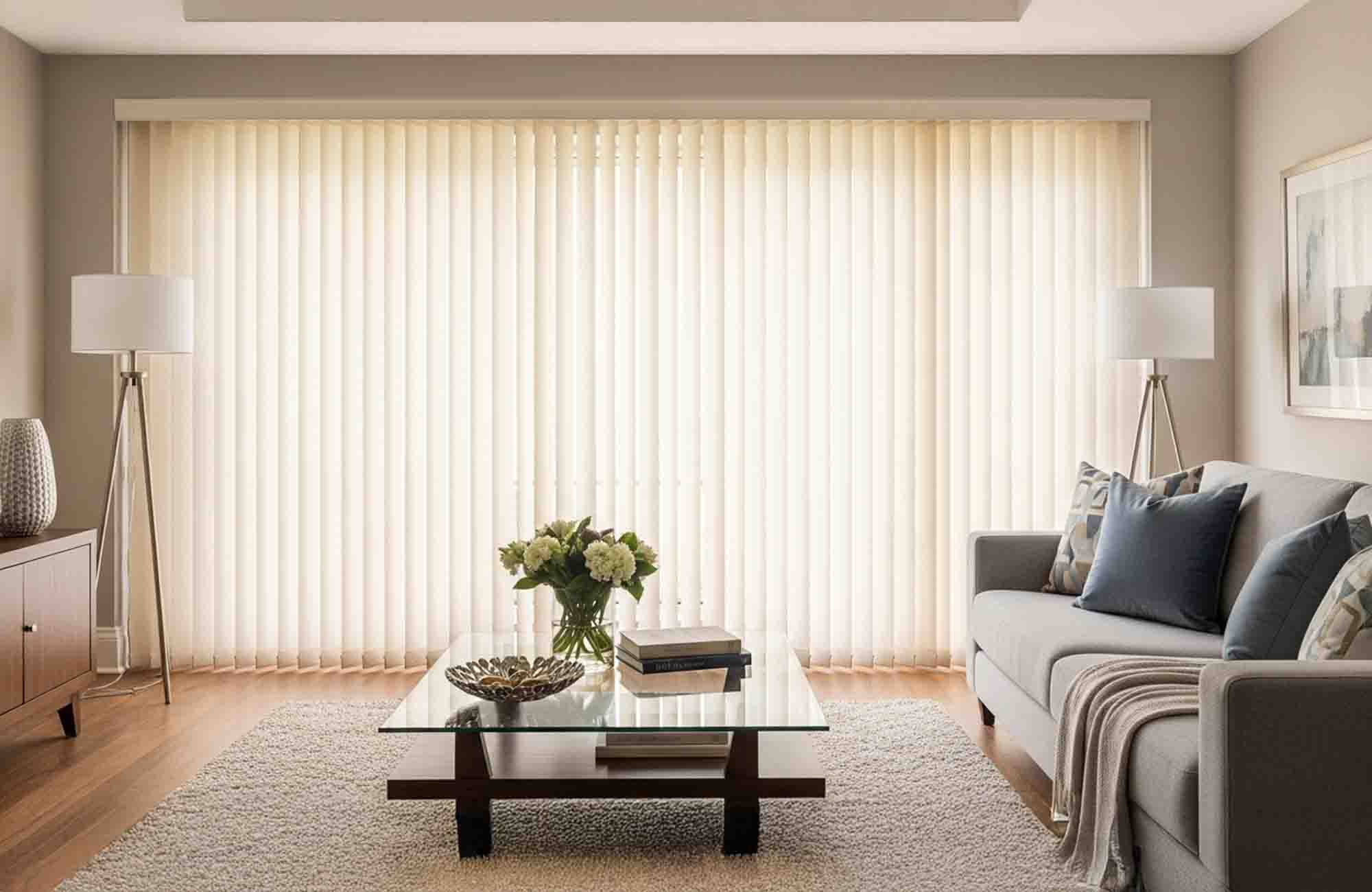 living room vertical blinds