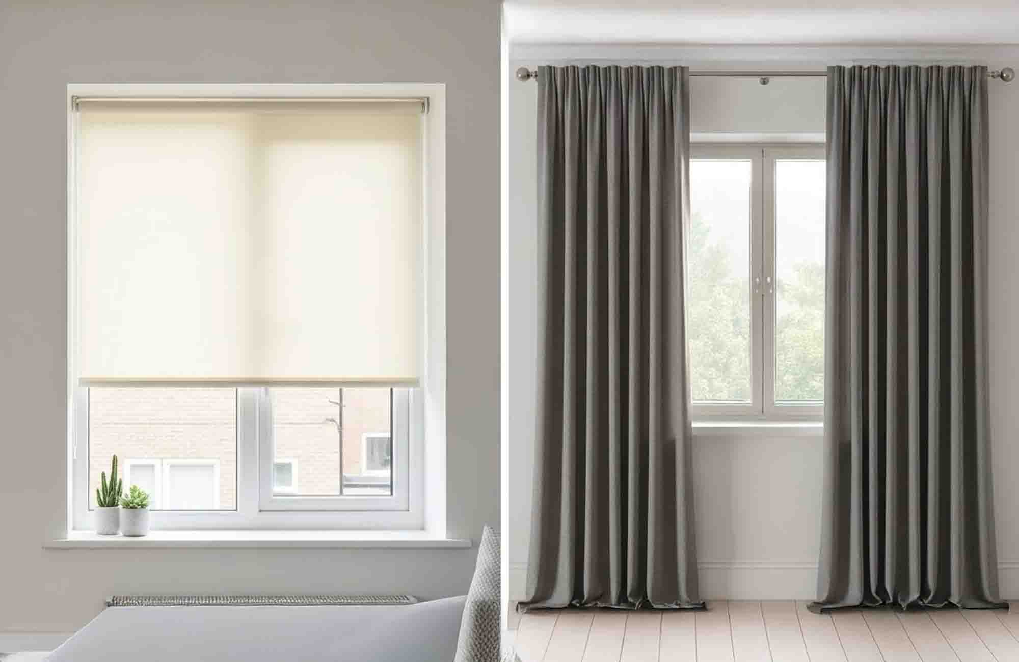 Roller Blinds vs Curtains