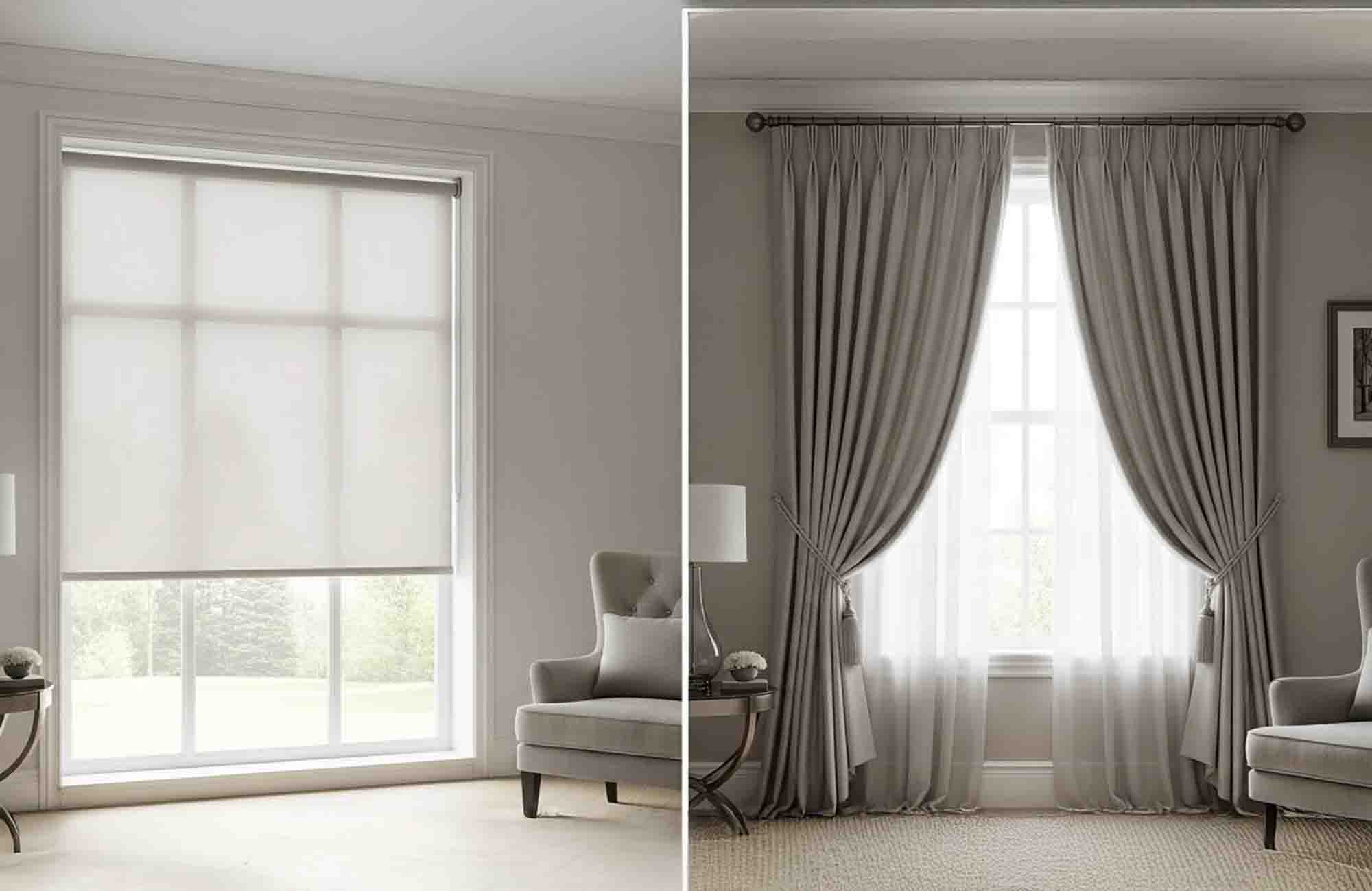 Roller Blinds vs Curtains