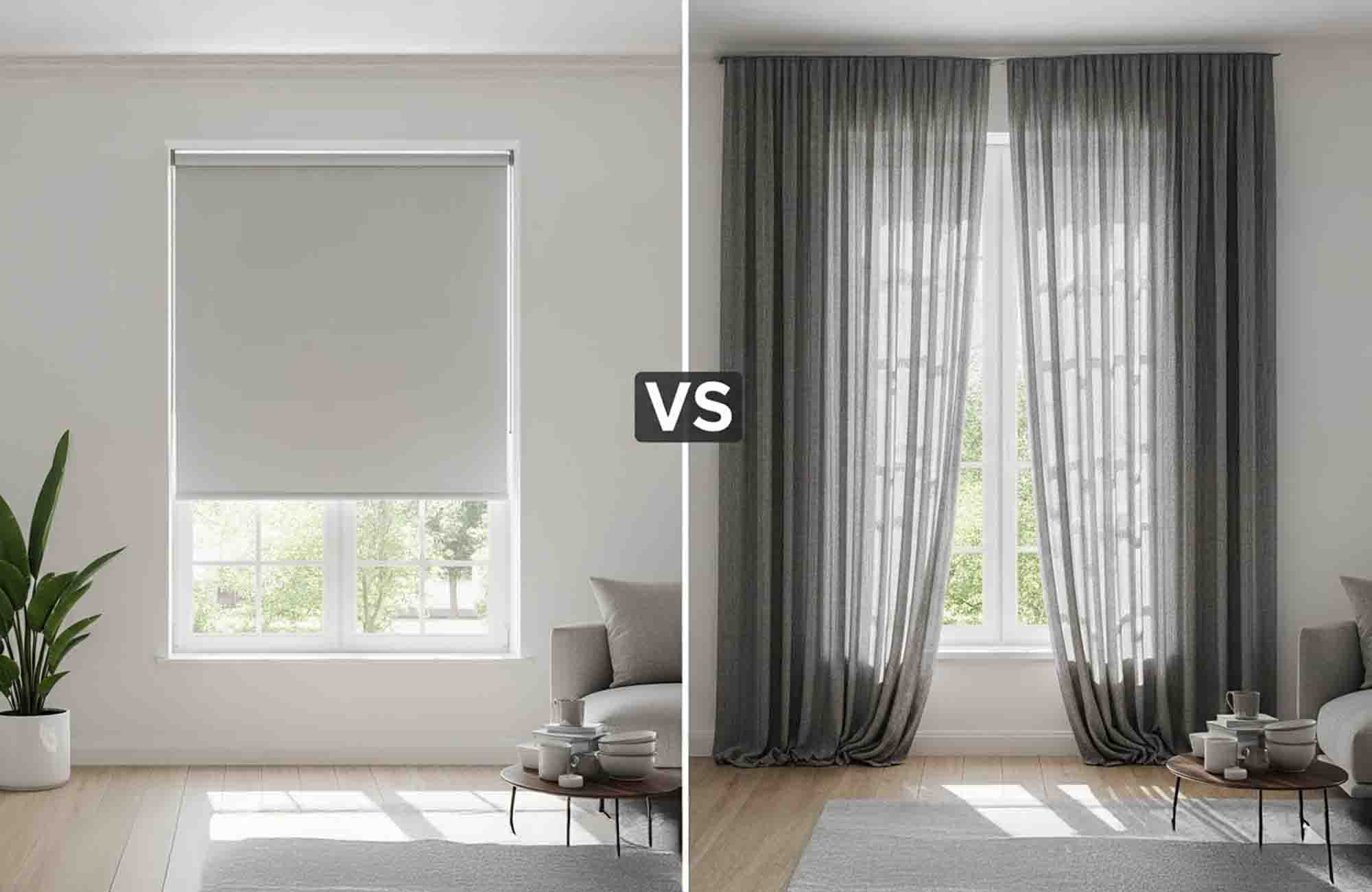 Roller Blinds vs Curtains