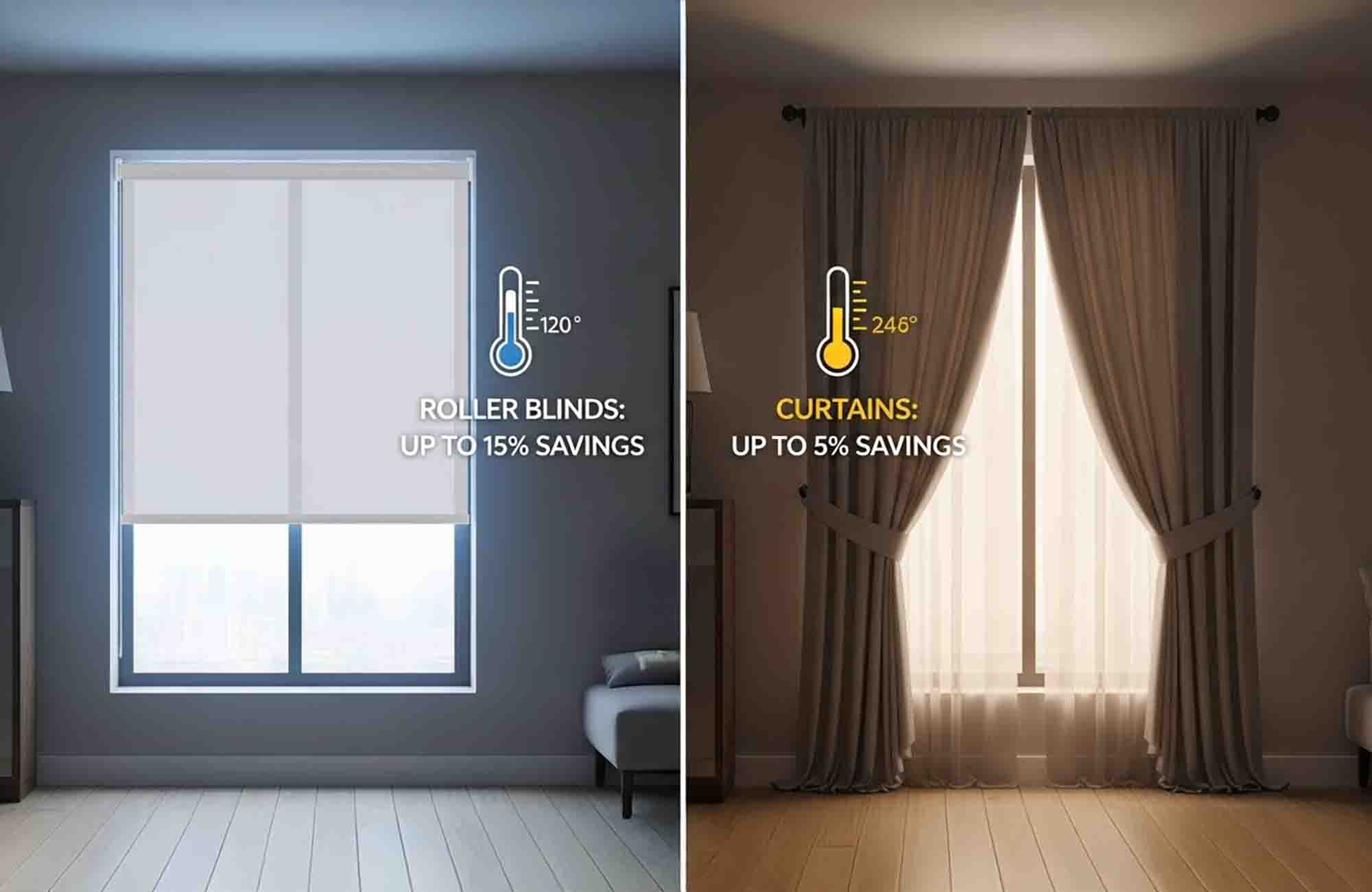 Roller Blinds vs Curtains