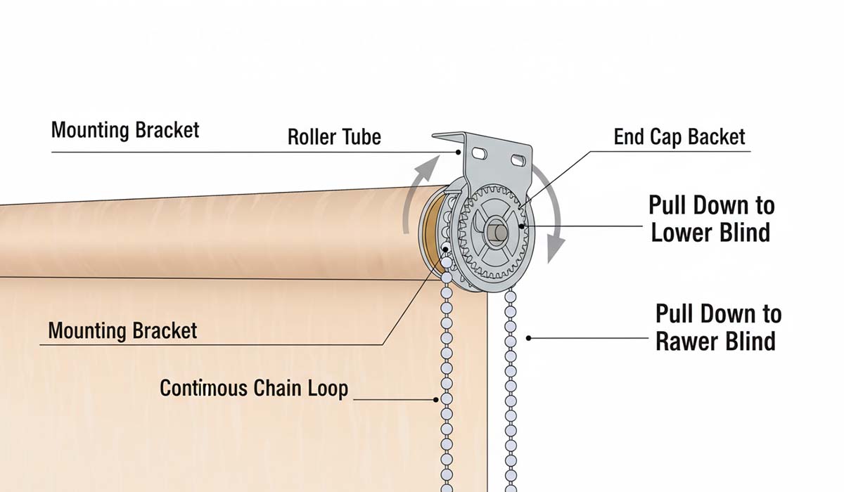 Roller Blind Chain System