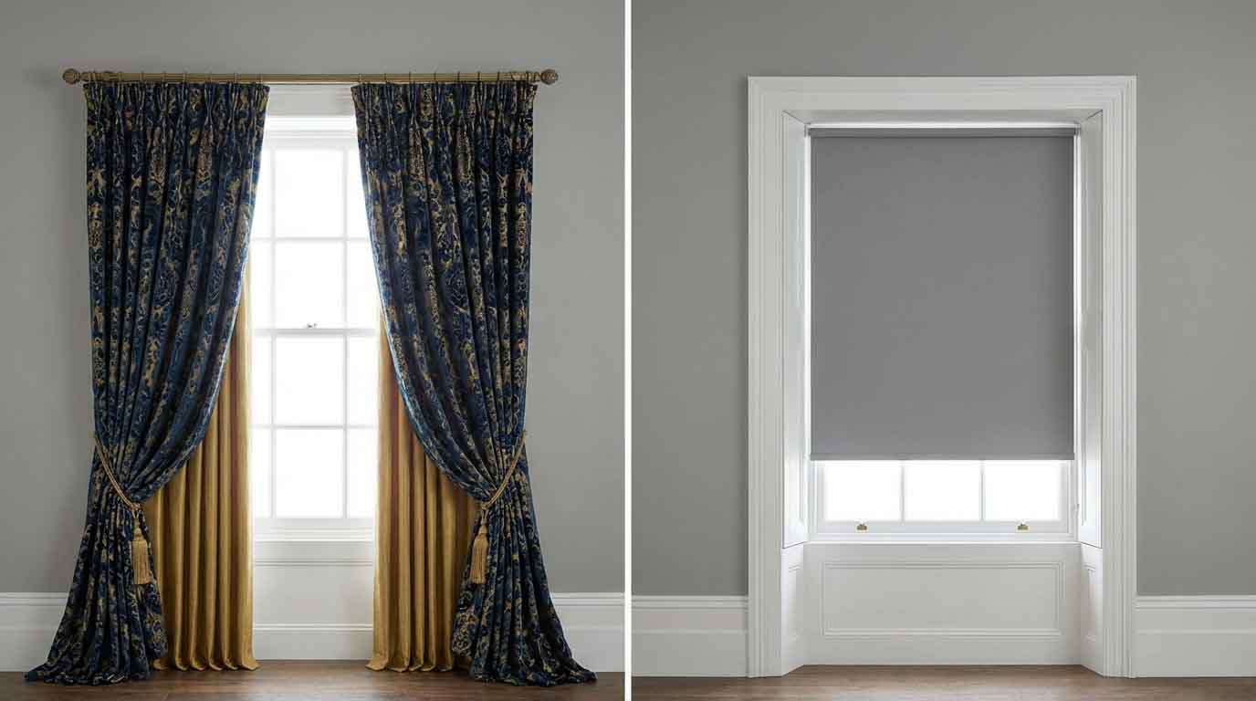 Curtain vs Blinds