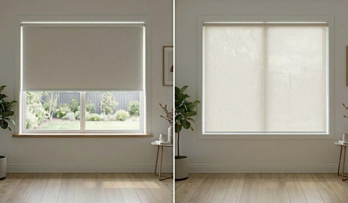 Roller Blind Blackout vs Sunscreen
