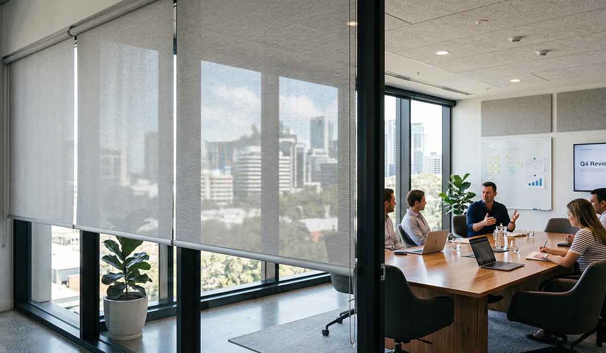 Roller Blind Ruang Meeting