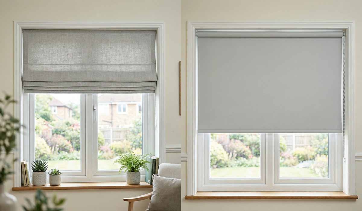 Roman Shade vs Roller Blind