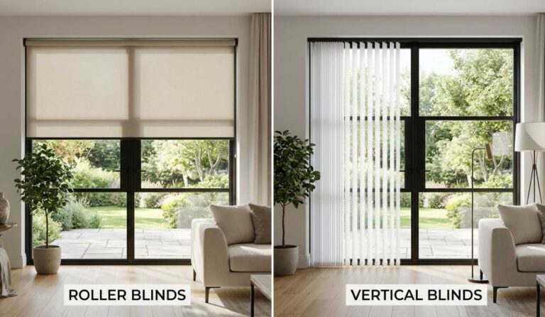 Roller Blinds vs Vertical Blinds