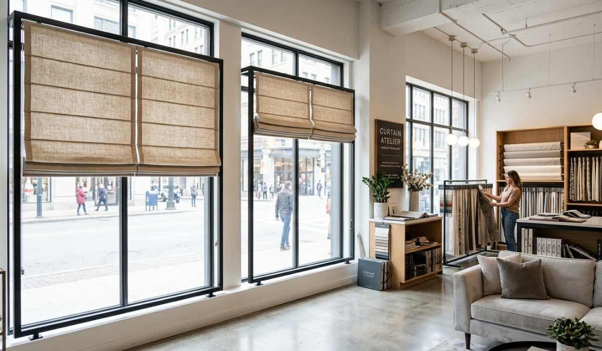 roman shade curtains