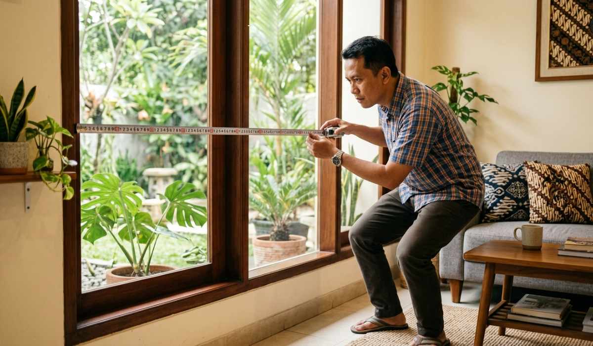 cara mengukur jendela untuk blind