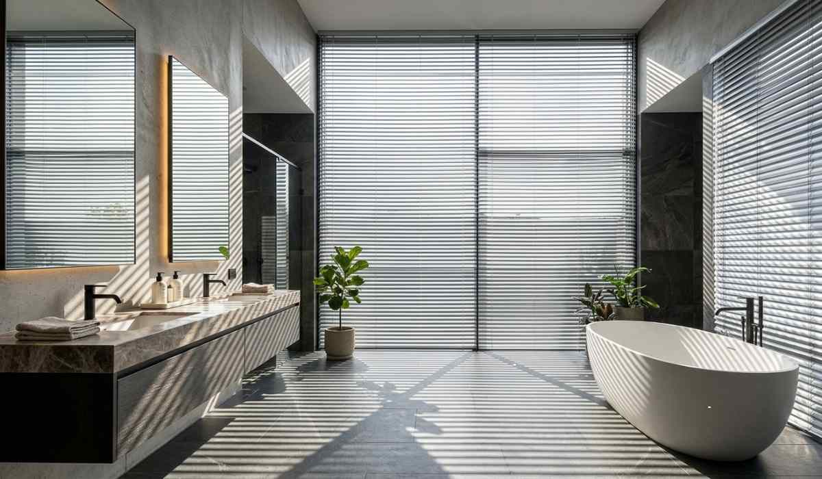 horizontal blind kamar mandi